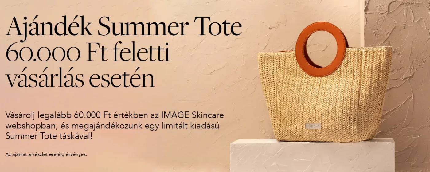 Ajándék Summer Tote 60.000 Ft feletti vásárlás esetén az IMAGE Skincare webshopban